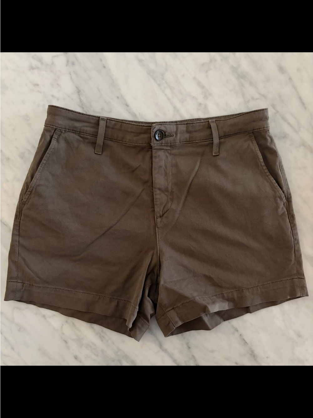 AG Adriano Goldschmied Caden Cotton Blend Shorts - Green/Brown - Size 28